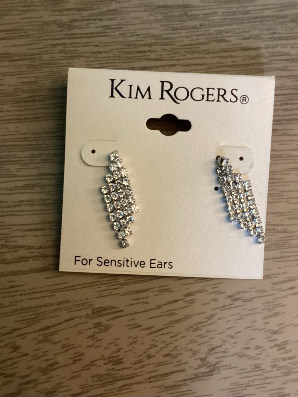 Kim Rogers Silvertone Dangle Earrings New